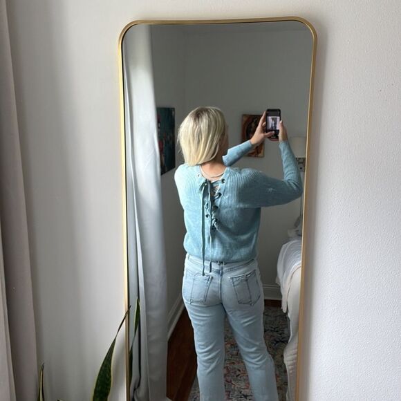 Vero Moda‎ Sweater Womens Small Blue Knit Open Back - Picture 4 of 7